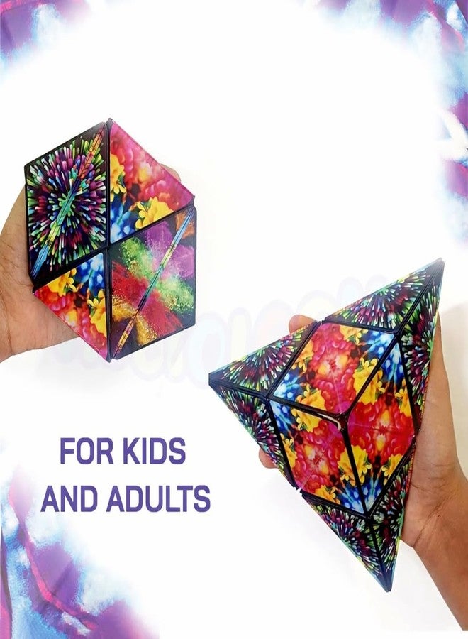 Mozu Bazaar Magic Cube Shape Shifting Puzzle Box for Kids Age 6+ Months and Adults | Infinity Cube with 24 Rare Earth Magnets Transforms Into Over 70 Shapes | 3D Fidget Mind-Challenging Fun Game - Image 3